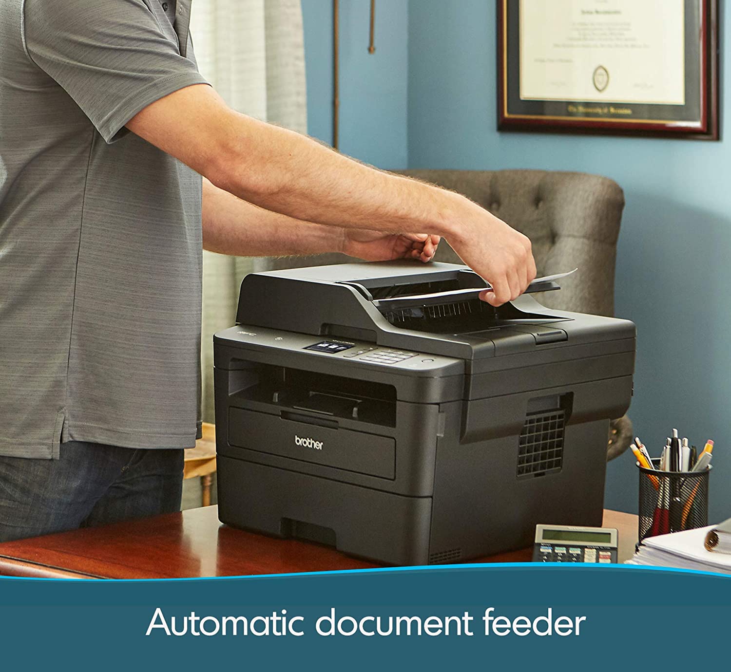 Brother MFCL2750DW Monochrome All-in-One Wireless Laser Printer, Duplex Copy & Scan, Refresh Subscription,Black,Large - Image 2